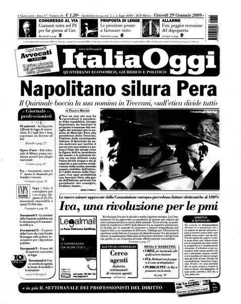 Italia oggi : quotidiano di economia finanza e politica